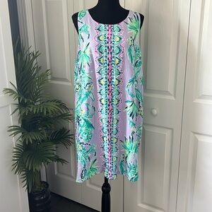 Lilly Pulitzer NWT Jackie shift Light Lilac It’s Impawsible Engineered Woven XL